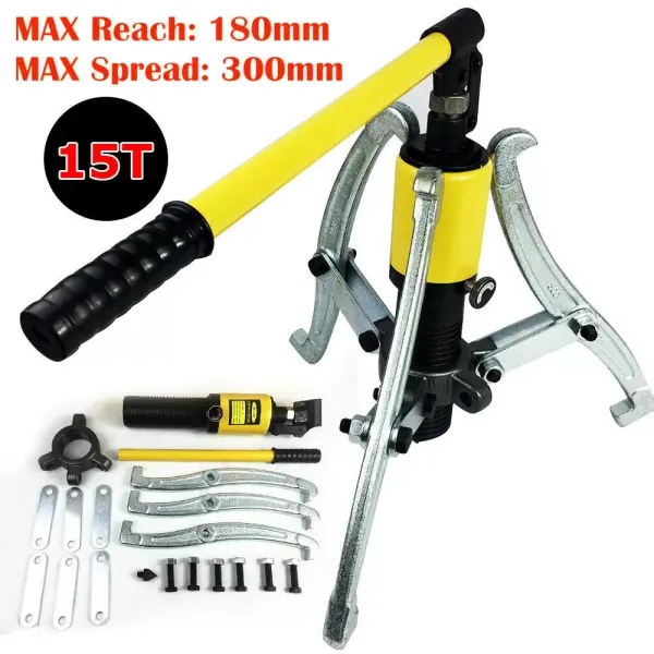 Extracteur hydraulique, Tirer les engrenages pour brides de moyeu Ensemble d'outils de pompe d'extracteur hydraulique 15T Extracteur hydraulique, Tirer les engrenages pour brides de moyeu Ensemble d'outils de pompe d'extracteur hydraulique 15T