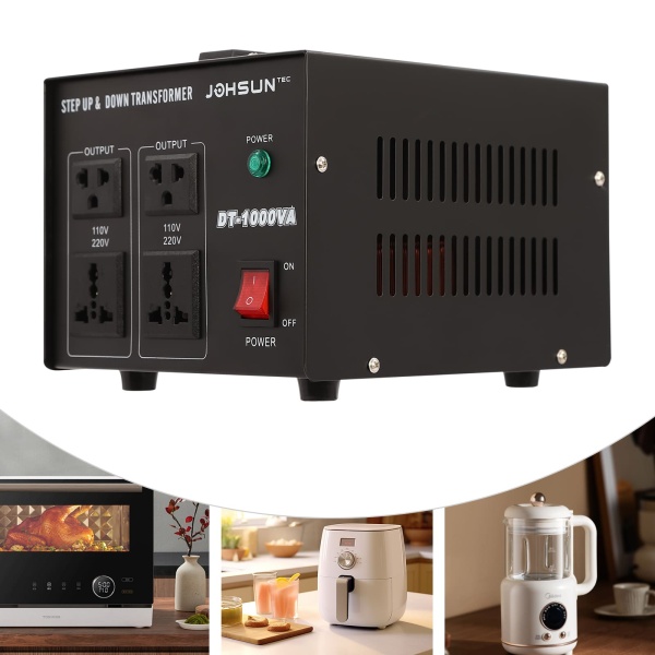 Convertisseur de tension 110 V-220 V/220 V-110 V USA Transformateur vers prise européenne automatique Step Up & Step Down (1000 W) Convertisseur de tension 110 V-220 V/220 V-110 V USA Transformateur vers prise européenne automatique Step Up & Step Down (1000 W)
