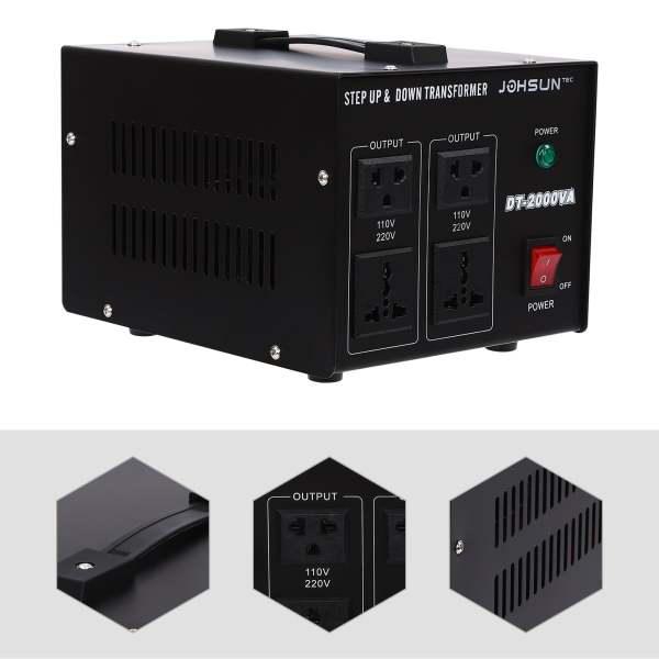 Convertisseur de tension 110 V-220 V/220 V-110 V USA Transformateur vers prise européenne automatique Step Up & Step Down (1600 W) Convertisseur de tension 110 V-220 V/220 V-110 V USA Transformateur vers prise européenne automatique Step Up & Step Down (1600 W)