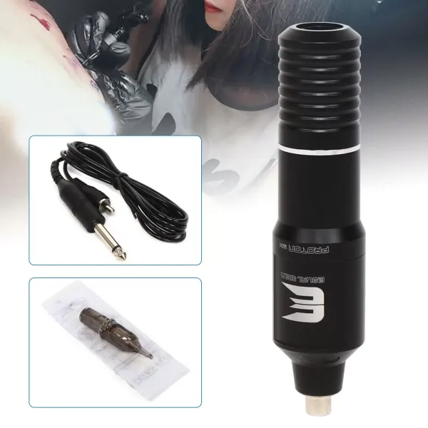 Stylo de tatouage noir tatouage rotatif machine 12000 tr/min tatouage stylo pour tatouage