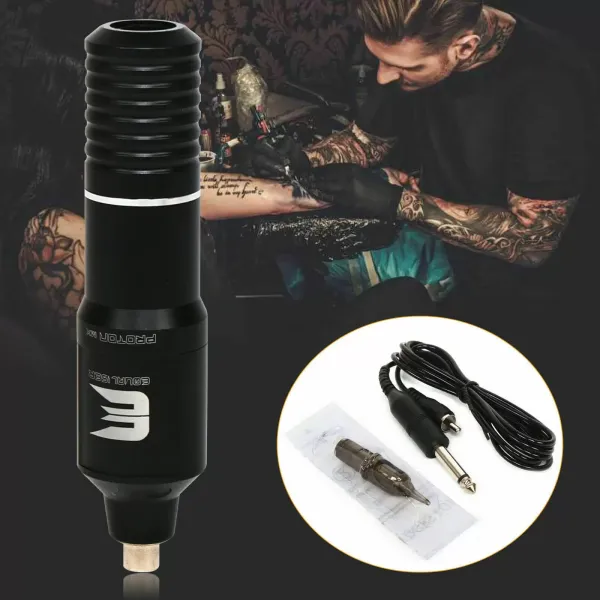 Stylo de tatouage noir tatouage rotatif machine 12000 tr/min tatouage stylo pour tatouage