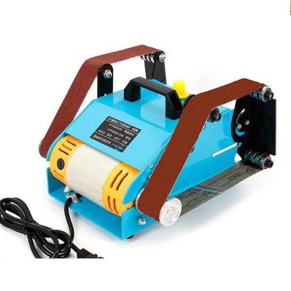 Ponceuse à bande 950 W - Double ponceuse électrique - Double axe - Pour dérouiller et polir