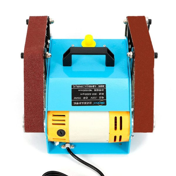 Ponceuse à bande 950 W - Double ponceuse électrique - Double axe - Pour dérouiller et polir