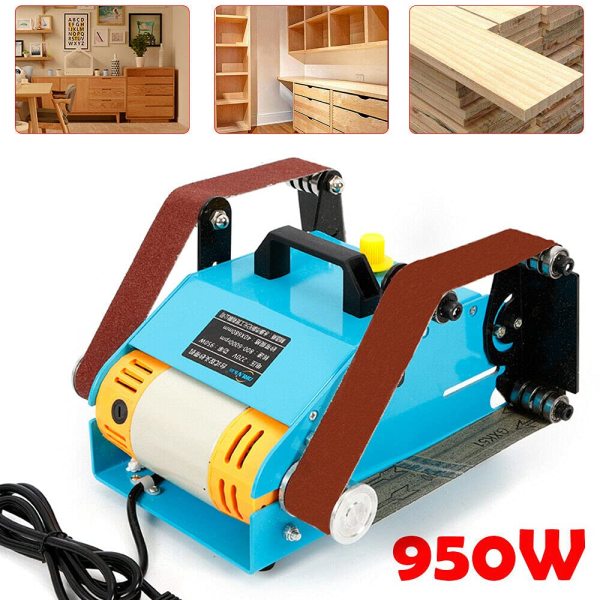 Ponceuse à bande 950 W - Double ponceuse électrique - Double axe - Pour dérouiller et polir