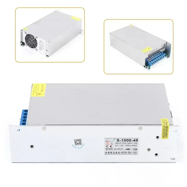 Bloc d'alimentation 48 V 20 A 1000 W - Affichage du pilote - Alimentation : 220 V - Protection contre les surcharges