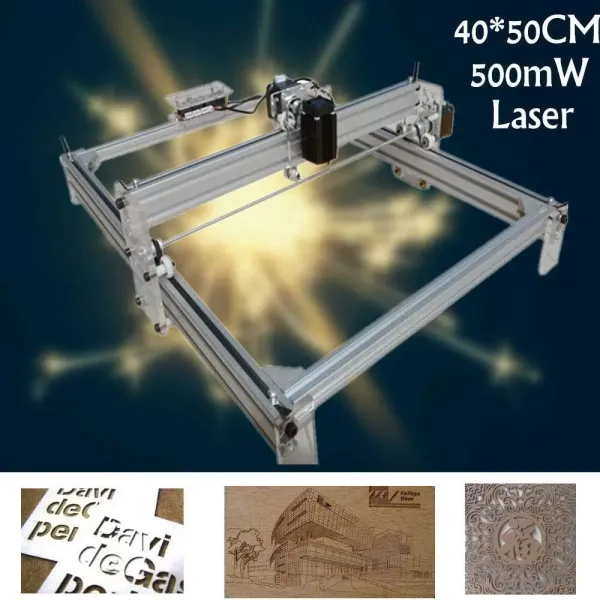 Machine à graver 500 MW - Mini USB DIY - Graveur - Machine à graver avec lunettes de protection - 40 x 50 cm