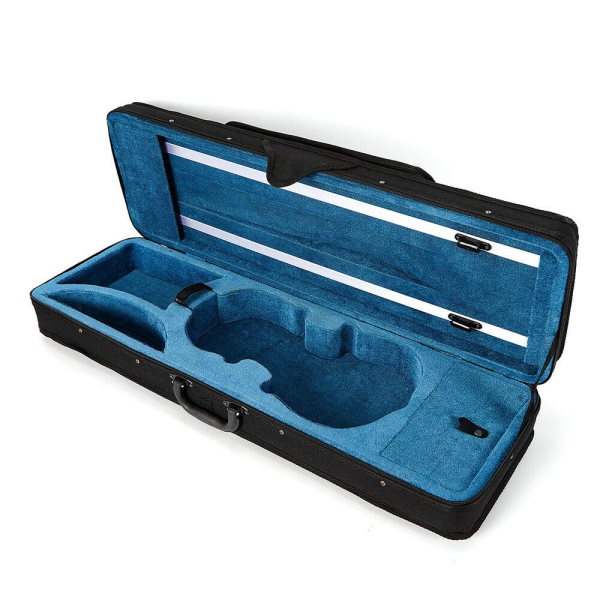 Étui souple pour violon 4/4 avec 2 sangles réglables Noir/bleu