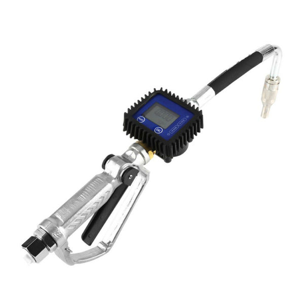 CNCEST Pistolet à huile électronique pour carburant diesel, pistolet à buse numérique quantitatif, pistolet de mesure d'huile électronique avec tuyau flexible et embout manuel