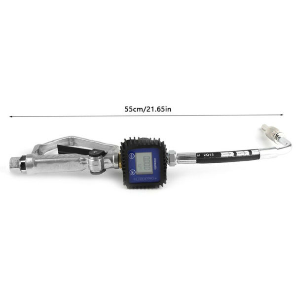 CNCEST Pistolet à huile électronique pour carburant diesel, pistolet à buse numérique quantitatif, pistolet de mesure d'huile électronique avec tuyau flexible et embout manuel