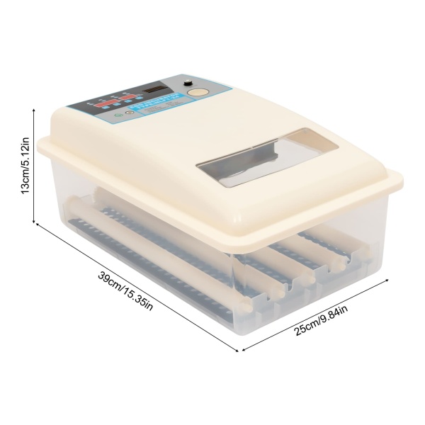 Incubateur 24 œufs entièrement automatique avec affichage LED de la température et régulation de l'humidité - Couveuse automatique 220 V