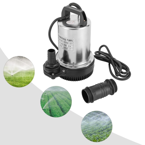Pompe submersible haute pression de livraison en acier inoxydable 160 W 12 V 6000 l/h pour jardin, fontaine de jardin