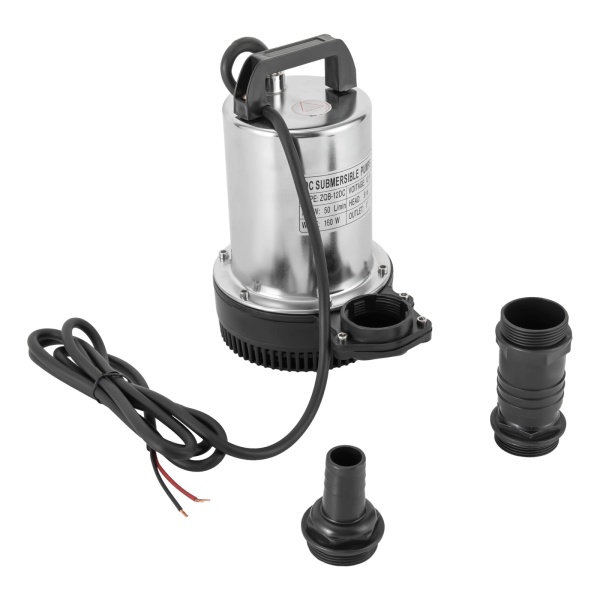 Pompe submersible haute pression de livraison en acier inoxydable 160 W 12 V 6000 l/h pour jardin, fontaine de jardin