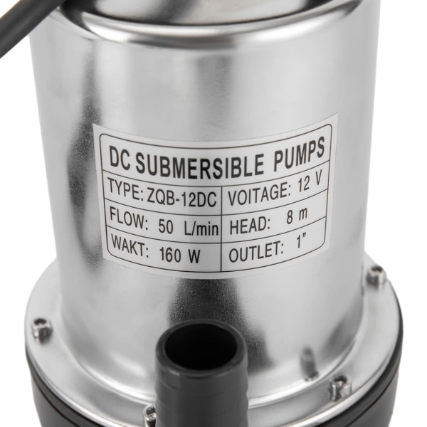 Pompe submersible haute pression de livraison en acier inoxydable 160 W 12 V 6000 l/h pour jardin, fontaine de jardin