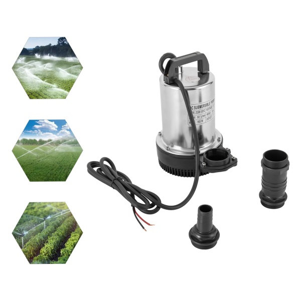 Pompe submersible haute pression de livraison en acier inoxydable 160 W 12 V 6000 l/h pour jardin, fontaine de jardin
