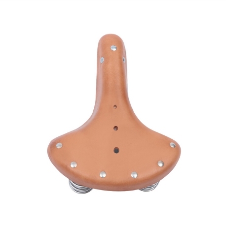 Coussin souple - Selle de vélo en cuir de vachette - Style rétro riveté