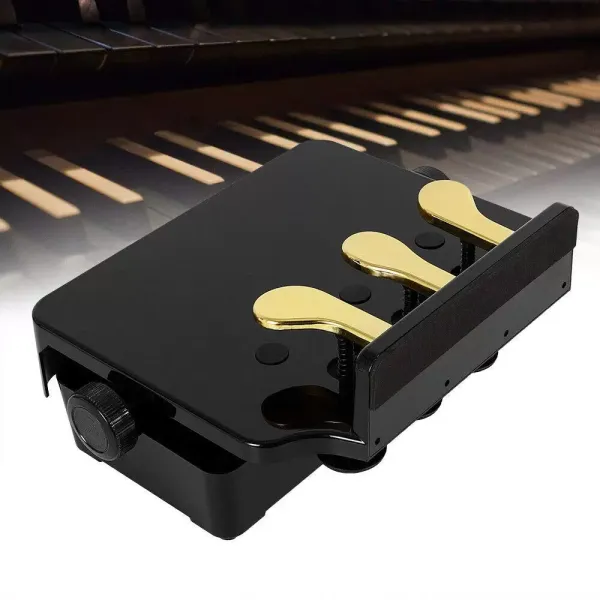 Banquette de piano réglable en hauteur de 13,5 à 23 cm - Avec 3 pédales - Pour enfants - Poids léger pour débutants et enfants