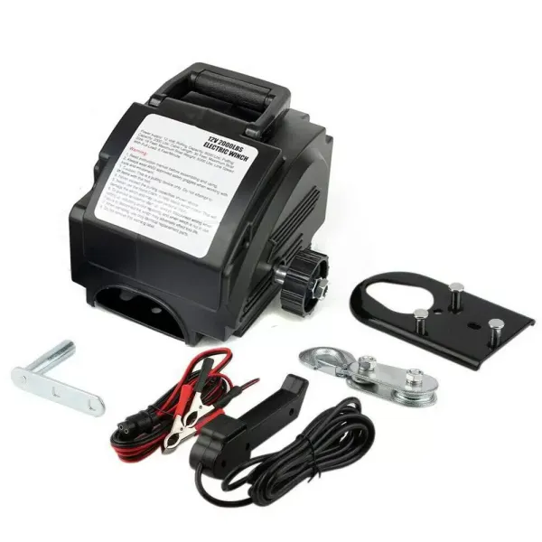 Treuil électrique - télécommande - 12 V - 2000 lbs Treuil Electrique Winch Pour Levage