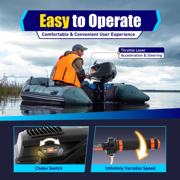 Moteur à deux temps, 3,6 HP CDI-système de refroidissement à l'eau Moteur à deux temps, 3,6 HP CDI-système de refroidissement à l'eau