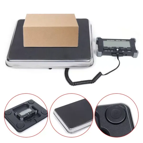 Balance de table professionnelle en acier inoxydable - 200 kg/200 g - Avec écran LCD Balance de table professionnelle en acier inoxydable - 200 kg/200 g - Avec écran LCD