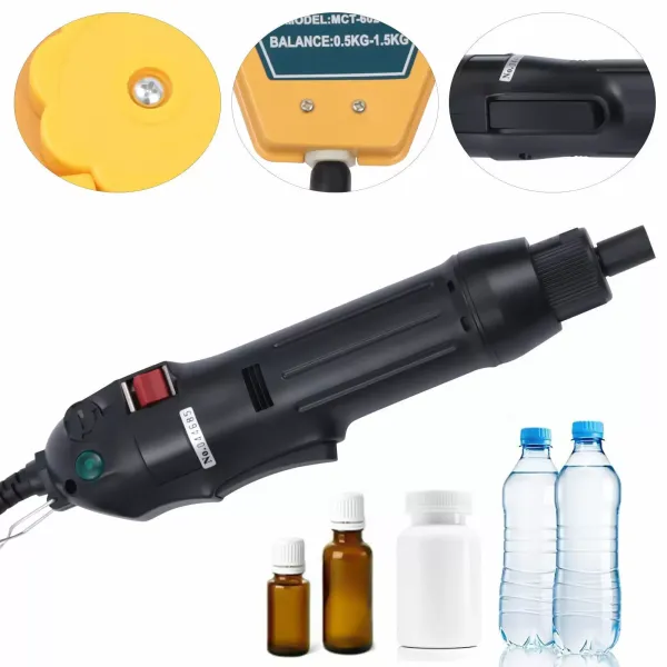 Capper manuel électrique en métal/plastique à visser pour bouteille 80 W 220 V Capper manuel électrique en métal/plastique à visser pour bouteille 80 W 220 V