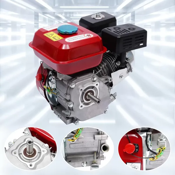 Moteur à Essence 4 temps, 7,5 CV Moteur à Essence Monocylindre Moteur Industriel 4 Temps Essence Moteur à Essence 4 temps, 7,5 CV Moteur à Essence Monocylindre Moteur Industriel 4 Temps Essence