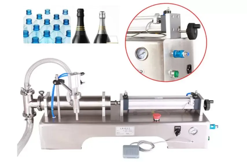 100-1000 ml - Machine de remplissage pneumatique automatique - Machine de remplissage liquide cosmétique 100-1000 ml - Machine de remplissage pneumatique automatique - Machine de remplissage liquide cosmétique