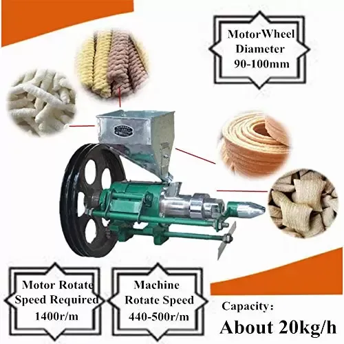 L'extrudeuse de nourriture gonflée par maïs électrique déplaçant la machine de souffle de nourriture avec 7 le moule 1400r / m