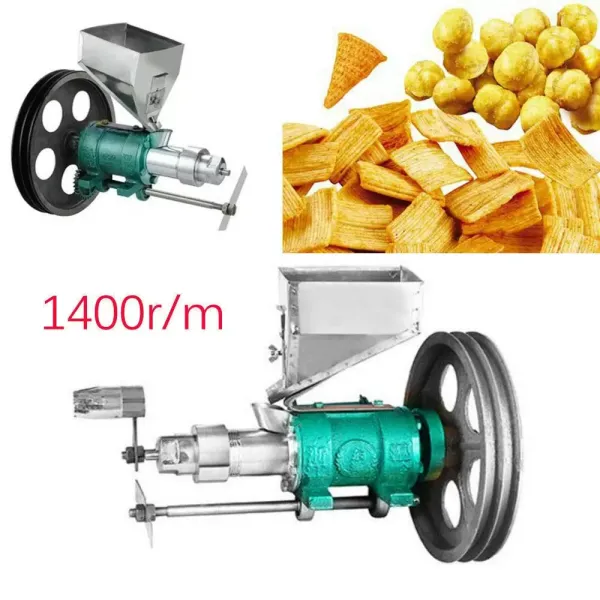 L'extrudeuse de nourriture gonflée par maïs électrique déplaçant la machine de souffle de nourriture avec 7 le moule 1400r / m L'extrudeuse de nourriture gonflée par maïs électrique déplaçant la machine de souffle de nourriture avec 7 le moule 1400r / m