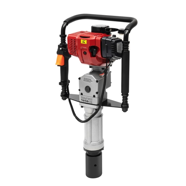 Enfonceur de pieux debout, Post Driver 2 temps moteur à essence 52cc 1900W Tarière à essence Portable Piquet à essence 55-70mm manchon