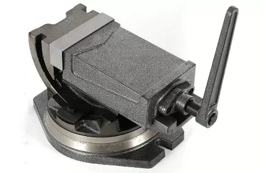 5" kantelbare boorschroef met roterende basis (125 mm bekbreedte, 95 mm bekopening, 0° - 90° kantelbaar, 360° roterend)