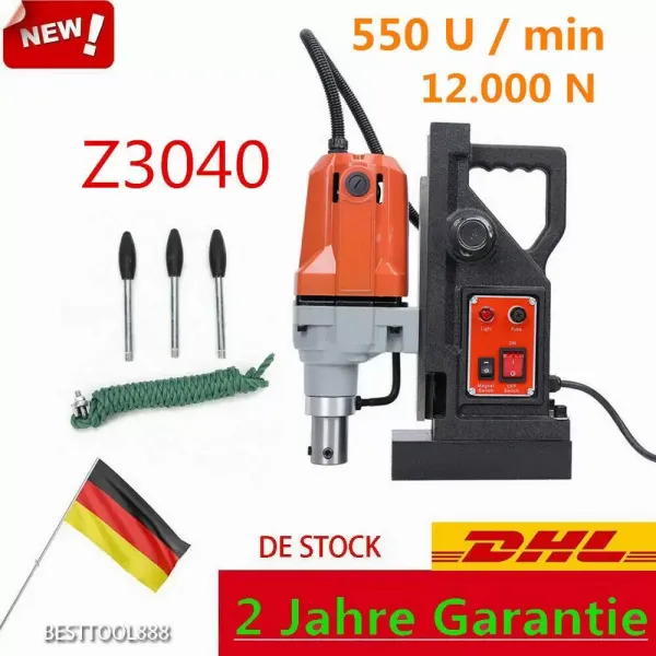 MD40 Perceuse magnétique 12-40 mm 1100 W 550 tr/min 12 000 N MD40 Perceuse magnétique 12-40 mm 1100 W 550 tr/min 12 000 N