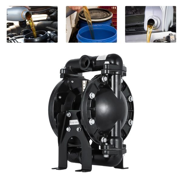 Pompe de transfert à double diaphragme à air 120 PSI - En aluminium - 1
