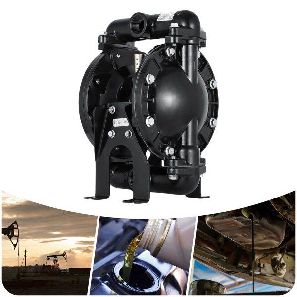 Pompe de transfert à double diaphragme à air 120 PSI - En aluminium - 1