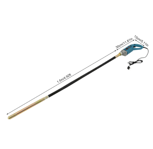 Secouateur de béton manuel 1300 W - tuyau de 1,5 m