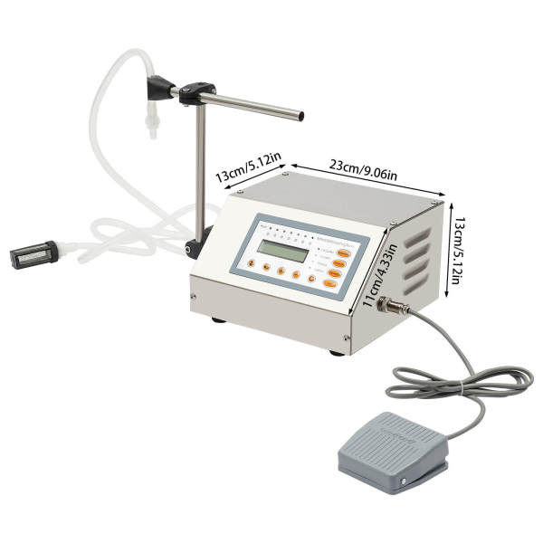 Machine à remplissage liquide automatique LCD - 2-3500 ml - Contrôle numérique - 9 vitesses - En acier inoxydable Machine à remplissage liquide automatique LCD - 2-3500 ml - Contrôle numérique - 9 vitesses - En acier inoxydable