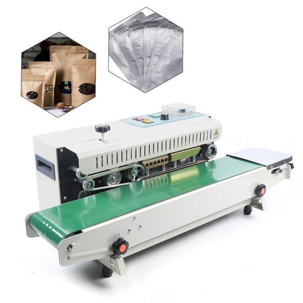 Scelleuse automatique de bande continue, vitesse de scellage de 0 à 12 m/min, sachet continu FR-900