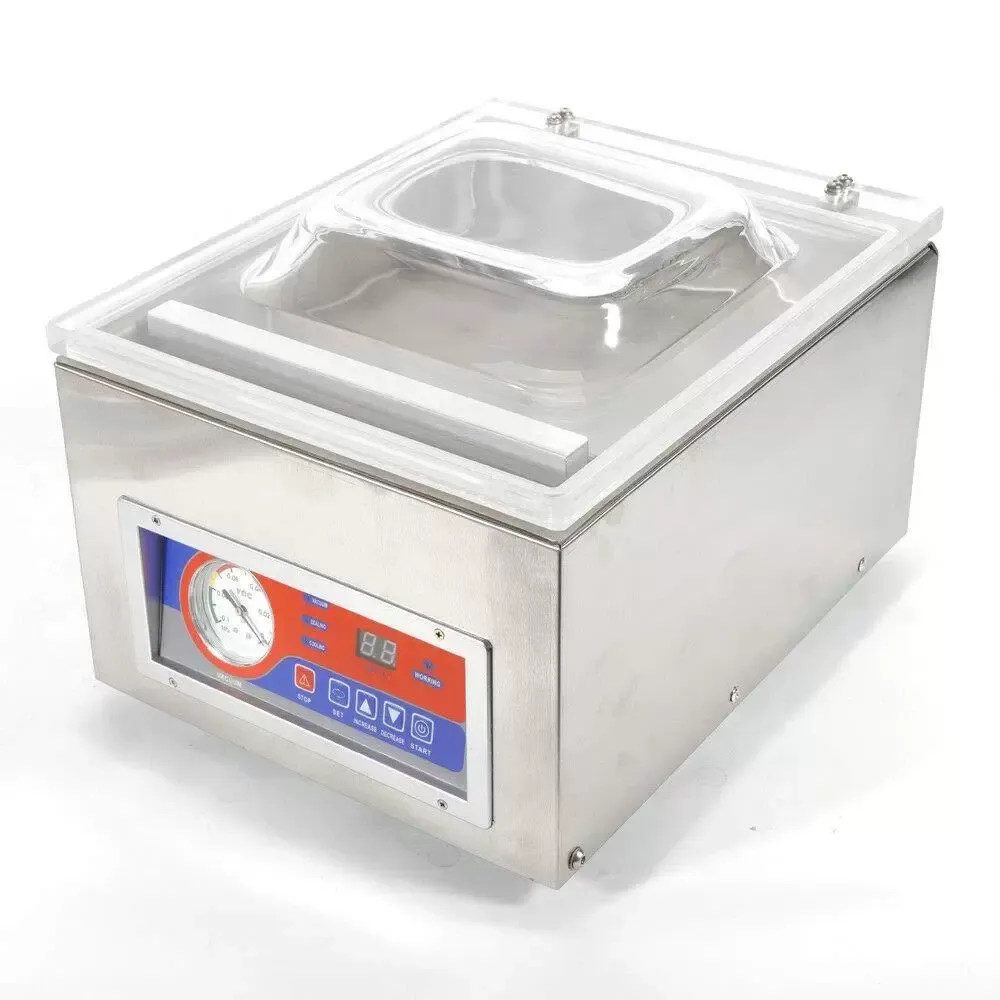 Machine à vide à cloche en acier inoxydable 2CFM - 120W Machine d'emballage sous vide