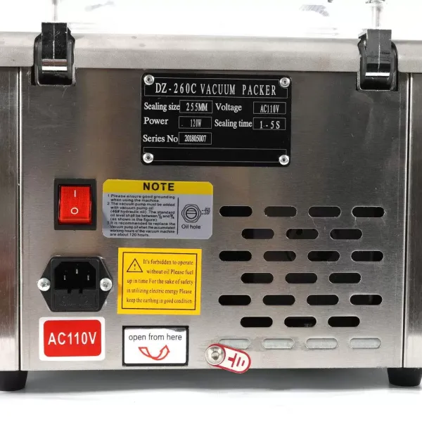 Machine à vide à cloche en acier inoxydable 2CFM - 120W Machine d'emballage sous vide Machine à vide à cloche en acier inoxydable 2CFM - 120W Machine d'emballage sous vide