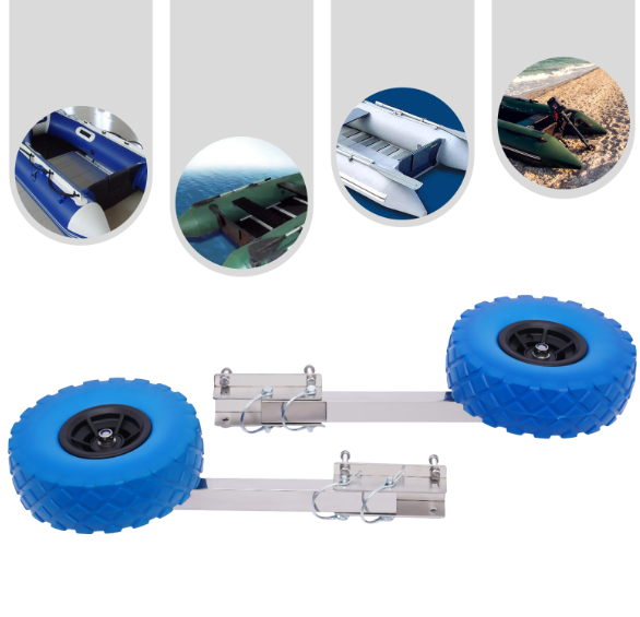 Roues de transport gonflables - Charge maximale : 160 kg.