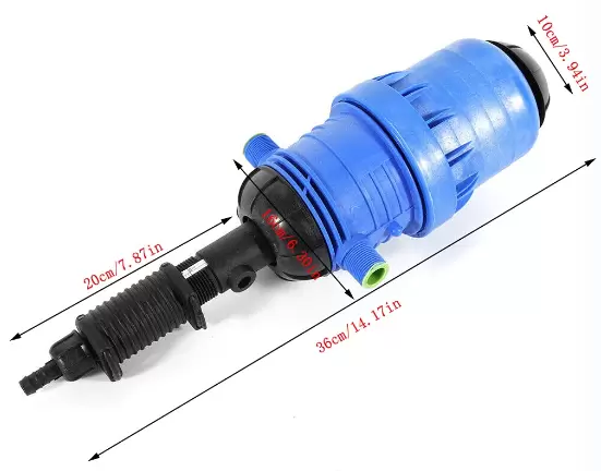 Meststofinjectordispenser 0,4%-4% waterdoseerpomp voor het mengen van chemische meststoffen, 20-2500 l/u