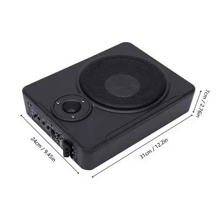 Actieve subwoofer, platte actieve subwoofer van 7 cm onder de stoel, actieve auto-subwoofer