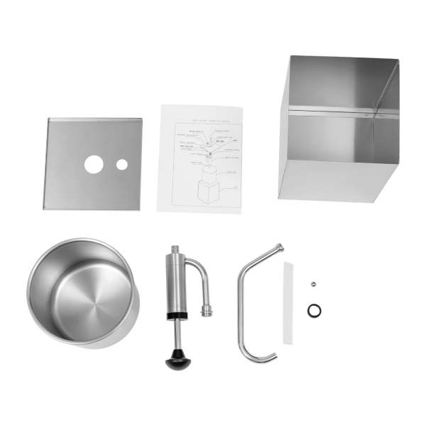 Distributeur de sauce 4 l en acier inoxydable - Pour restaurants et cuisines domestiques - 20 x 20 x 28 cm