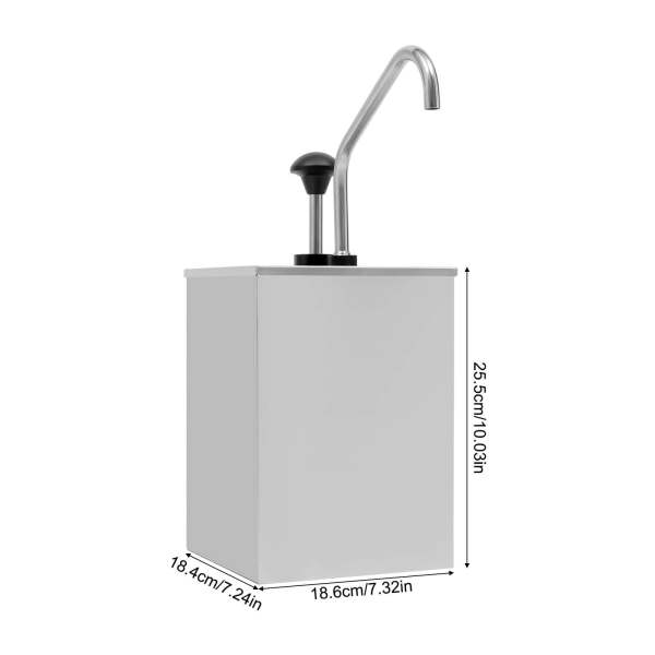 Distributeur de sauce 4 l en acier inoxydable - Pour restaurants et cuisines domestiques - 20 x 20 x 28 cm