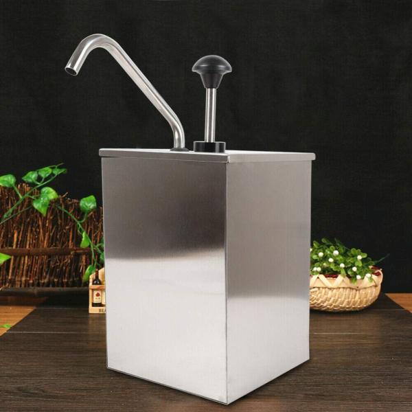 Distributeur de sauce 4 l en acier inoxydable - Pour restaurants et cuisines domestiques - 20 x 20 x 28 cm