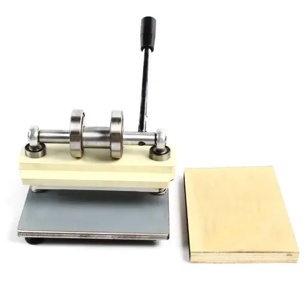 CNCEST-Machine à gaufrer manuelle en acier inoxydable - Pour cuir et PVC - 215 x 100 mm