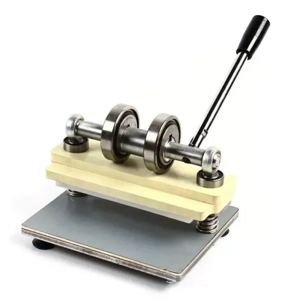 CNCEST-Machine à gaufrer manuelle en acier inoxydable - Pour cuir et PVC - 215 x 100 mm