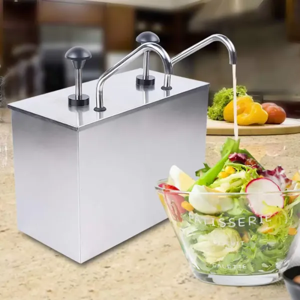 CNCEST Lot de 2 distributeurs de sauce en acier inoxydable
