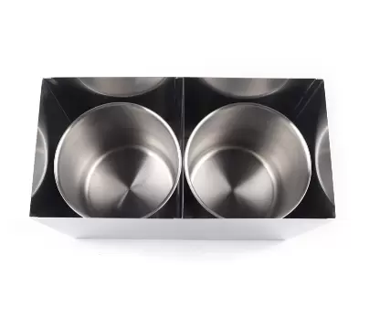 Set van 2 roestvrijstalen sausdispensers