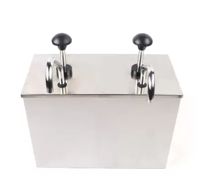 Set van 2 roestvrijstalen sausdispensers