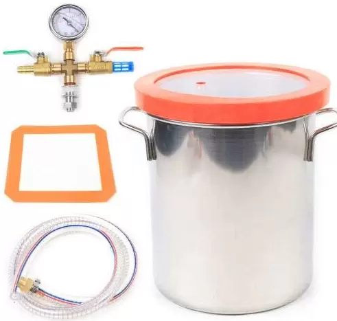 2 gallon vacuümkamer roestvrijstalen ontgassingskamer-ontschuimer